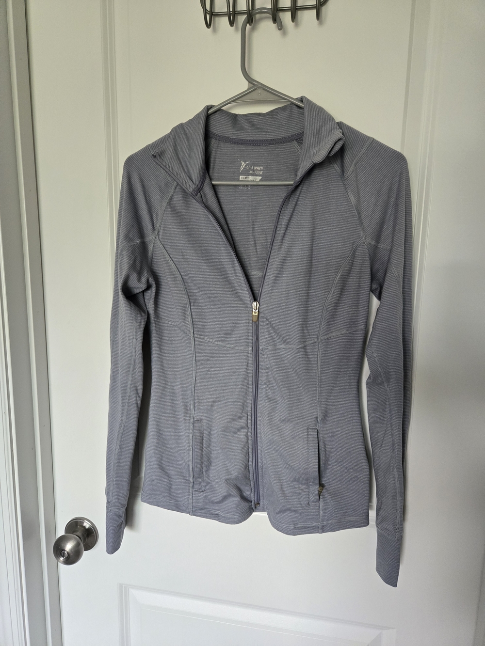 Old Navy Light Gray Full-Zip Jacket
